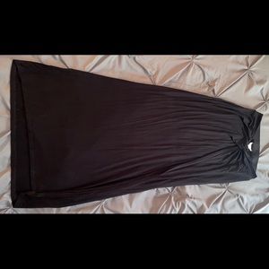 Bisou Bisou long black wrap skirt soft and sexy